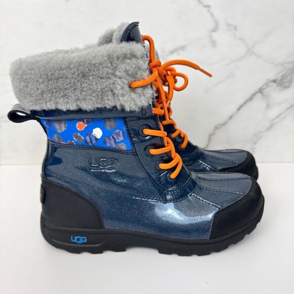 UGG Big Kids Butte II Boots Size 5 Style 1005581 Winter Waterproof Lined Blue - Picture 2 of 12